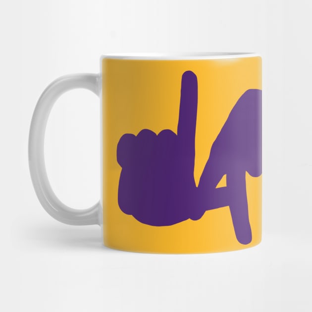 LA Hands Silhouette, Purple by Niemand